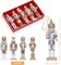 Christmas Nutcracker Ornament Set-Gold and Silver Glittered Christmas Soldier, Nutcrackers Xmas Tree Ornament Set(5.51'', Set of 5pcs)